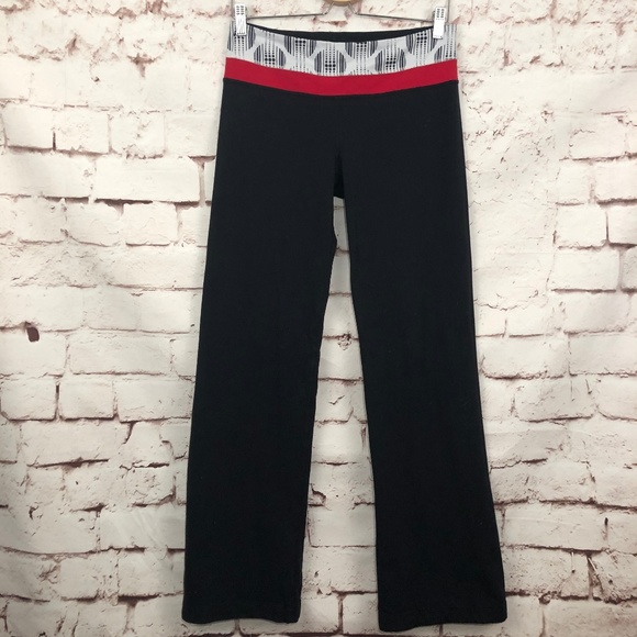 lululemon athletica Pants - Lululemon Groove Pants in Black White Red Waist